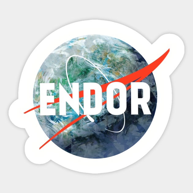 Endor NASA Sticker by RONIN_Art_Designs